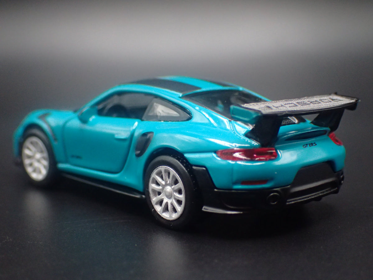 PORSCHE 911 GT2 RS BLUE 1:64 SCALE COLLECTIBLE DIORAMA DIECAST MODEL CAR