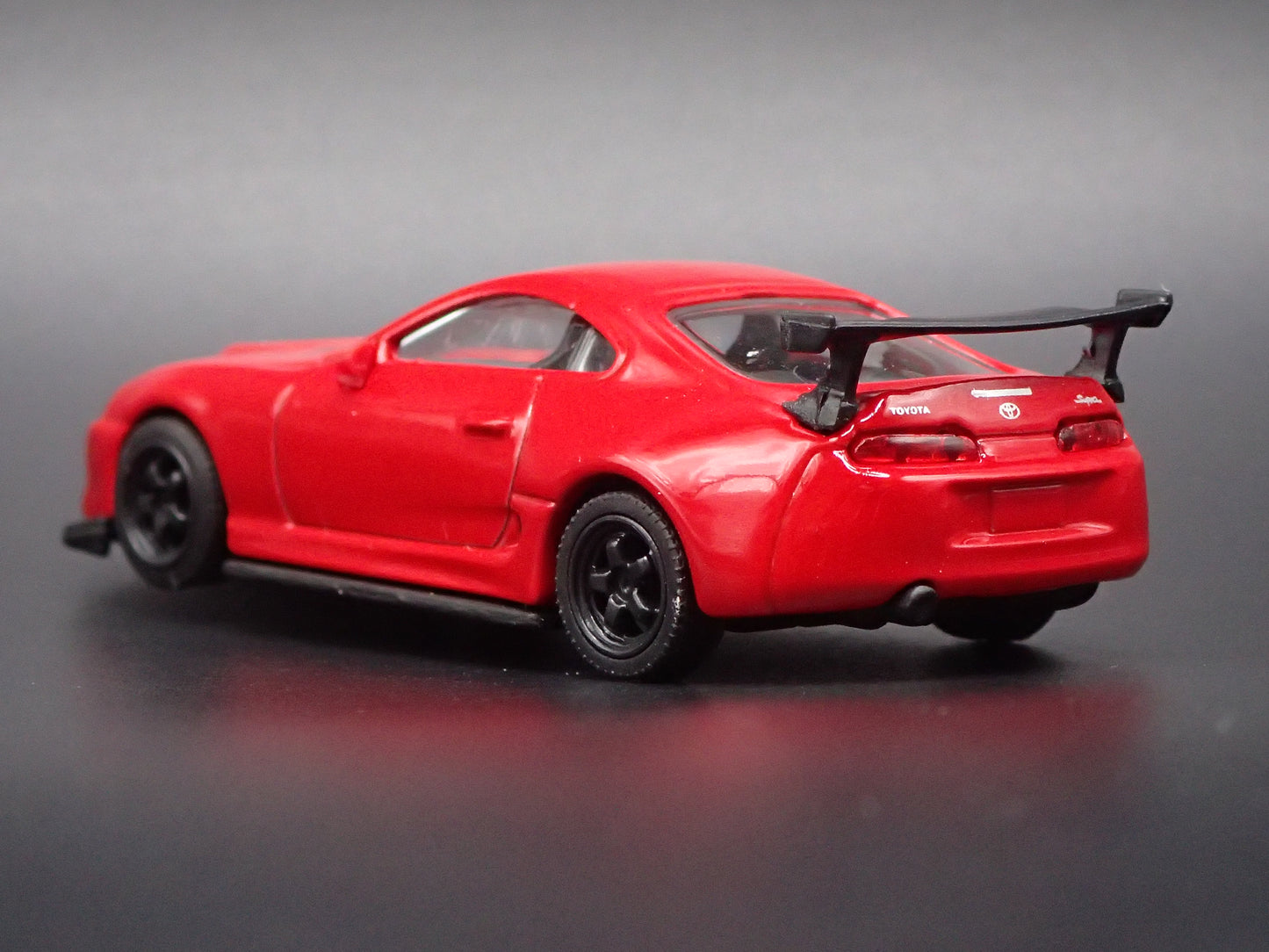1993 - 2002 TOYOTA SUPRA RED 1/64 SCALE COLLECTIBLE DIORAMA DIECAST MODEL CAR