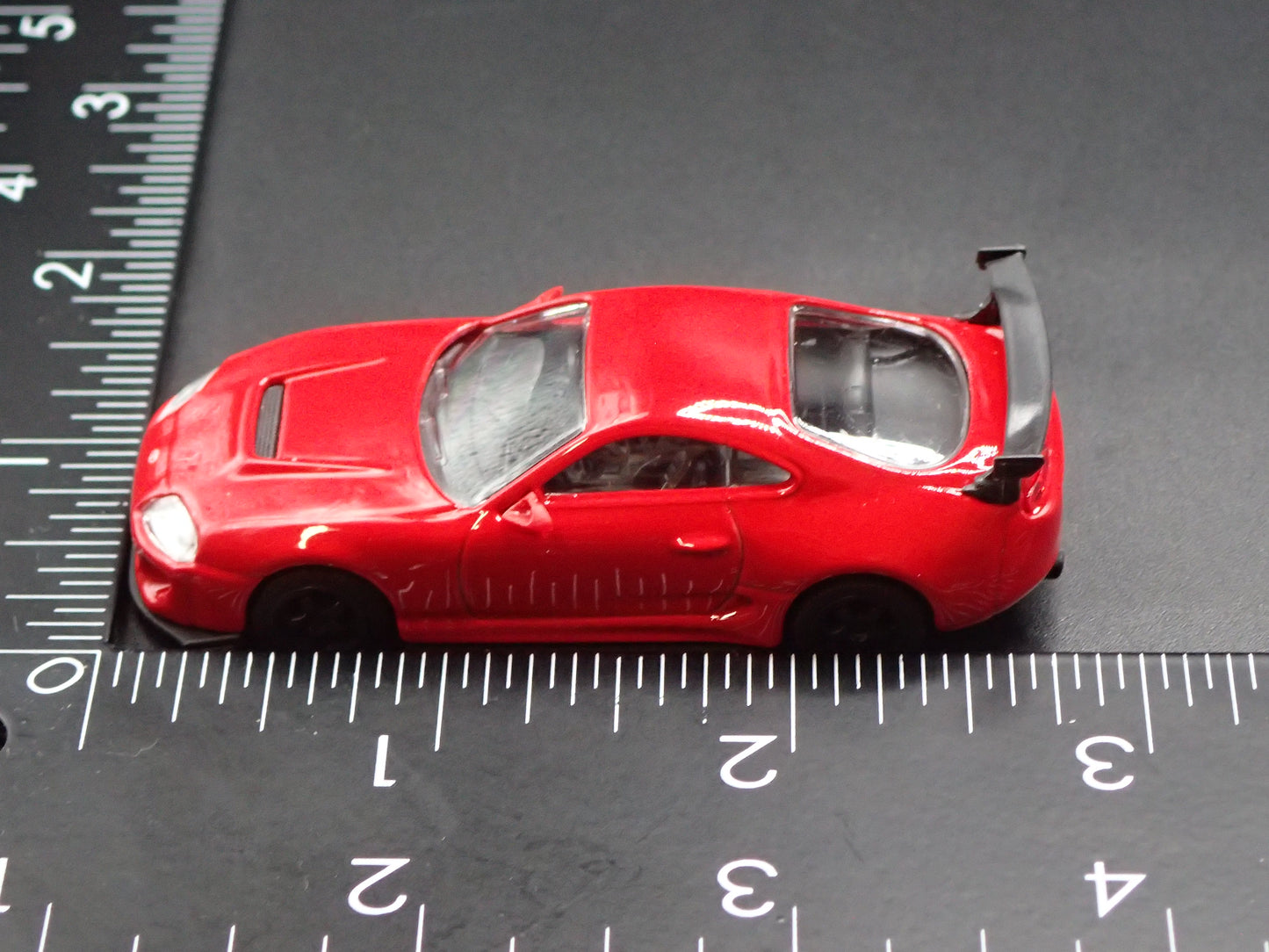 1993 - 2002 TOYOTA SUPRA RED 1/64 SCALE COLLECTIBLE DIORAMA DIECAST MODEL CAR