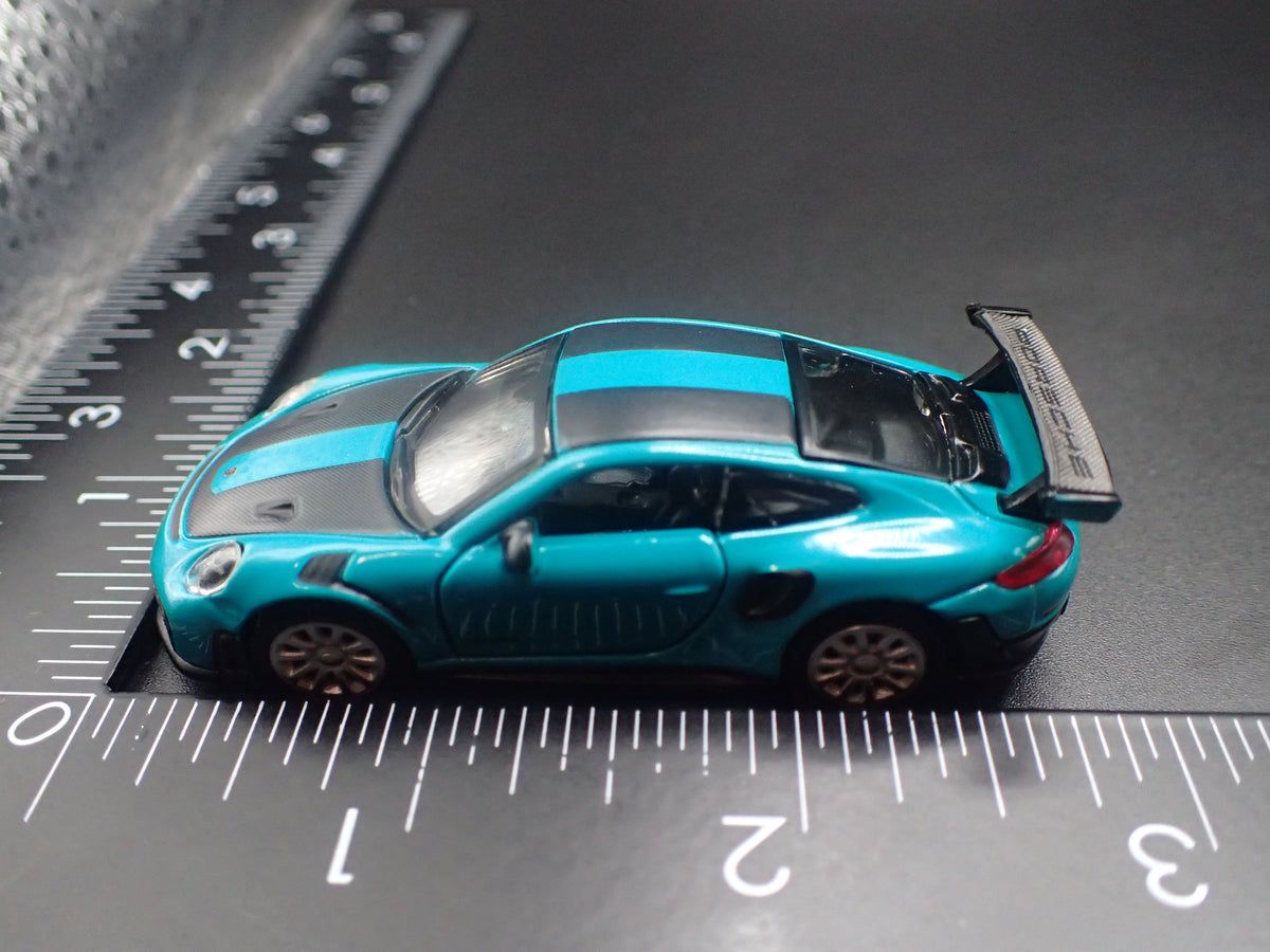 PORSCHE 911 GT2 RS BLUE 1:64 SCALE COLLECTIBLE DIORAMA DIECAST MODEL CAR