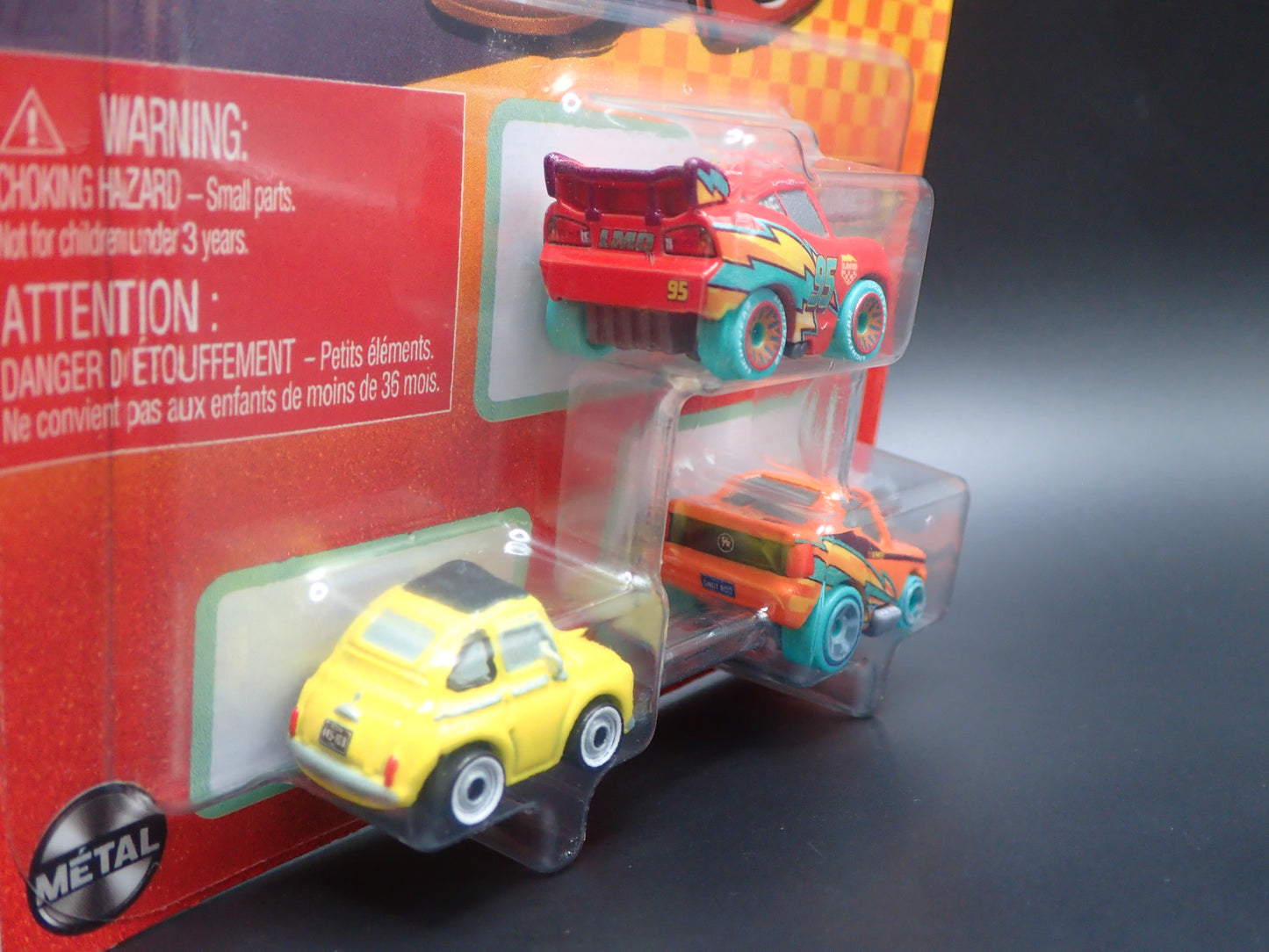 2026 DISNEY PIXAR CARS MINI RACERS 3 PACK MCQUEEN, LUIGI, SNOT ROD CELEBRATE