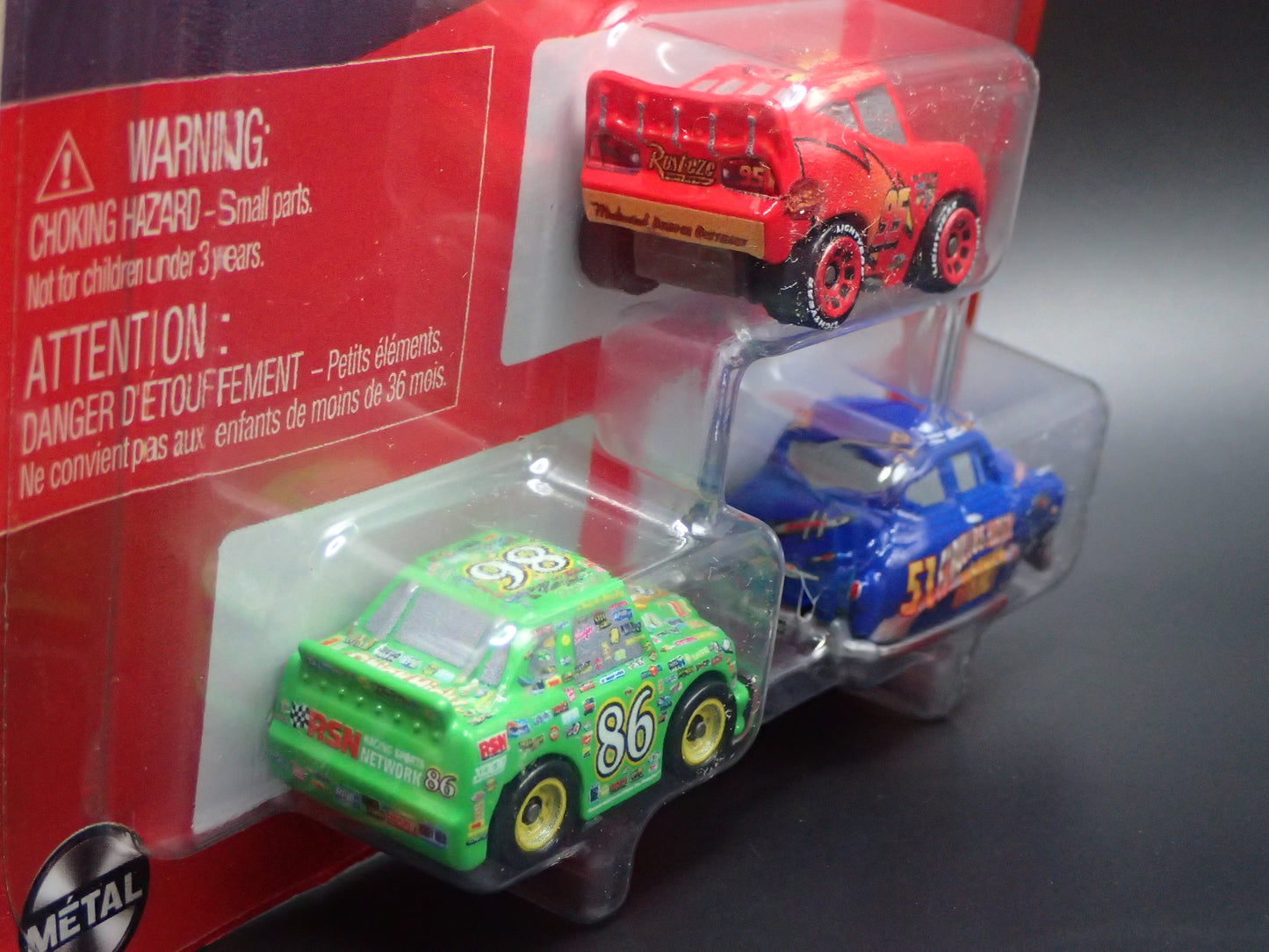 2026 DISNEY PIXAR CARS MINI RACERS 3 PACK MCQUEEN, HUDSON HORNET, CHICK HICKS