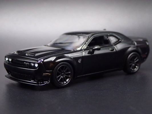 2011-2023 DODGE CHALLENGER SRT HELLCAT BLACK 1/64 SCALE DIECAST MODEL CAR-Burning Rubber Toy Company