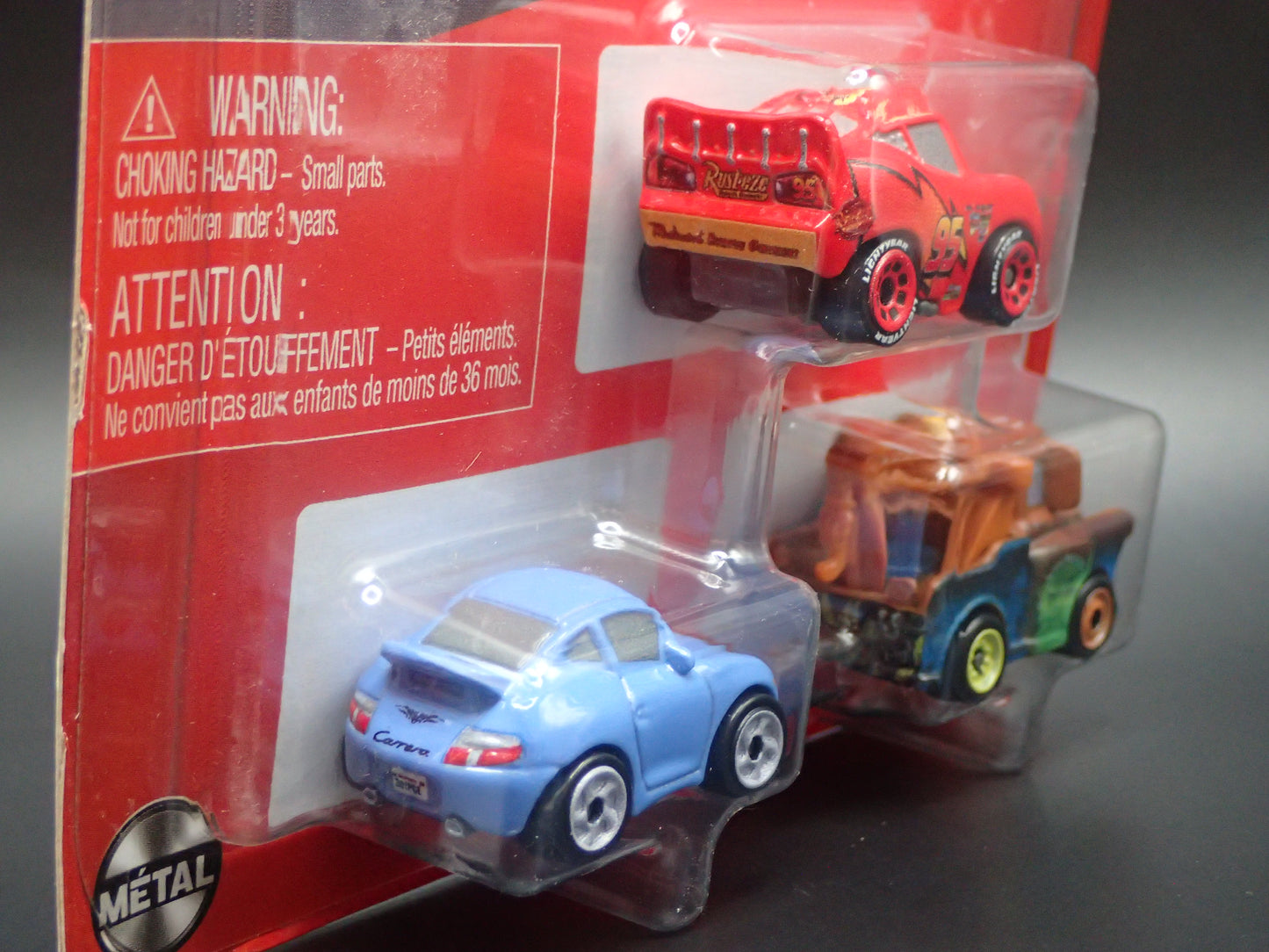 2026 DISNEY PIXAR CARS MINI RACERS 3 PACK MCQUEEN, MATER, SALLY