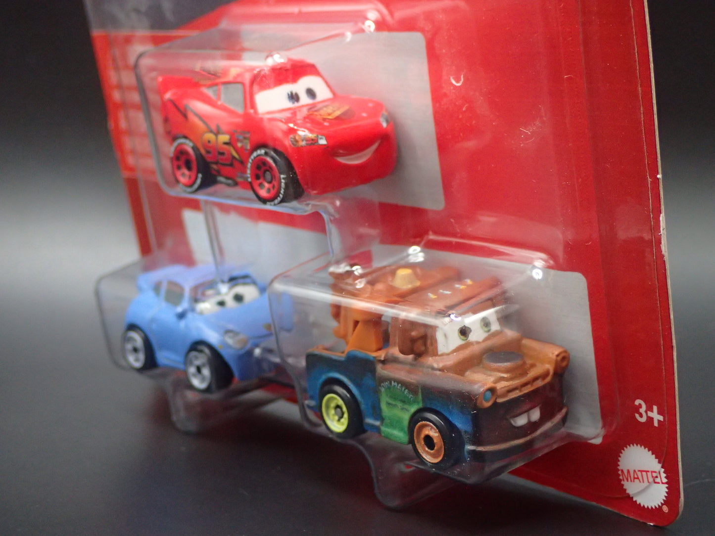 2026 DISNEY PIXAR CARS MINI RACERS 3 PACK MCQUEEN, MATER, SALLY