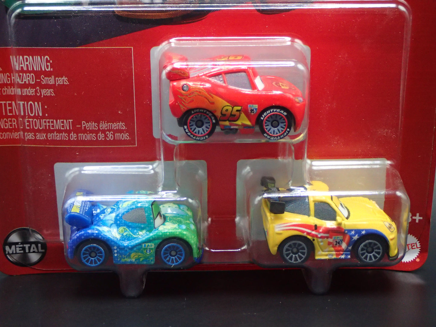 2026 DISNEY PIXAR CARS MINI RACERS 3 PACK MCQUEEN, CARLA VELOSO, JEFF GORVETTE