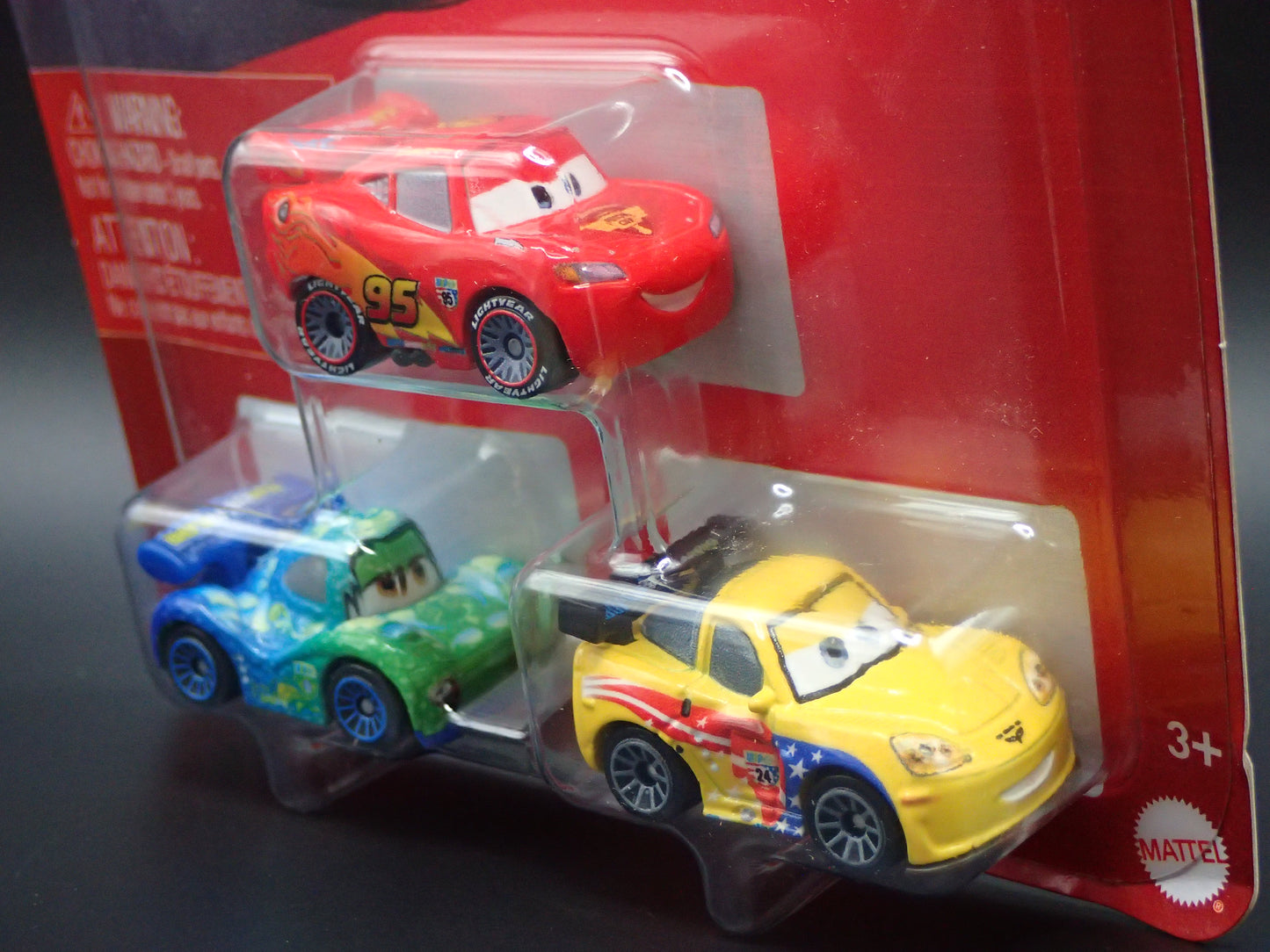 2026 DISNEY PIXAR CARS MINI RACERS 3 PACK MCQUEEN, CARLA VELOSO, JEFF GORVETTE