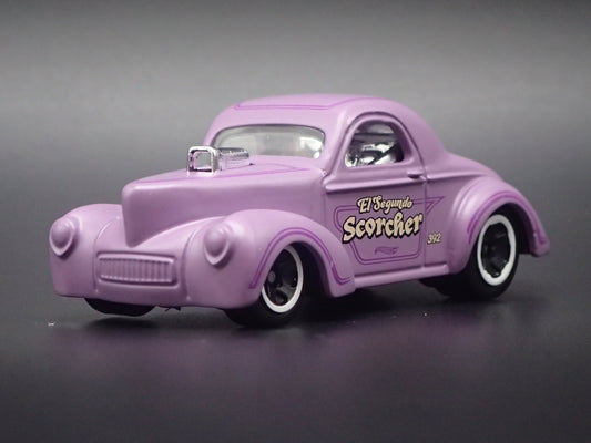 1941 41 WILLYS COUPE PURPLE 1:64 SCALE COLLECTIBLE DIORAMA DIECAST MODEL CAR