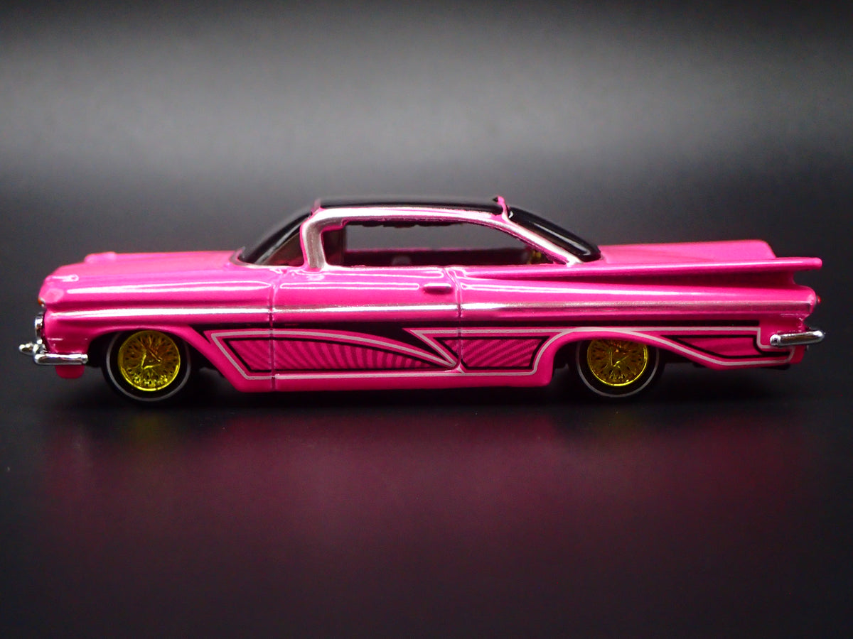 1959 59 CHEVY CHEVROLET IMPALA PINK LOWRIDER 1:64 SCALE DIECAST MODEL CAR