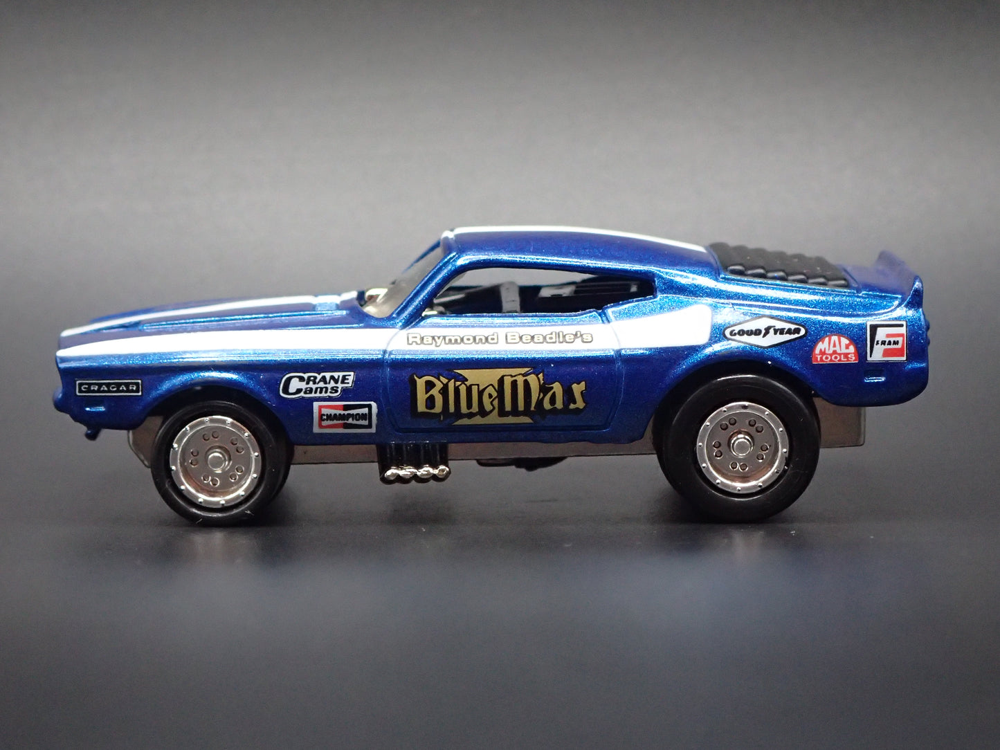 1971 FORD MUSTANG MACH 1 BLUE MAX FUNNY CAR NHRA 1/64 SCALE DIECAST MODEL CAR