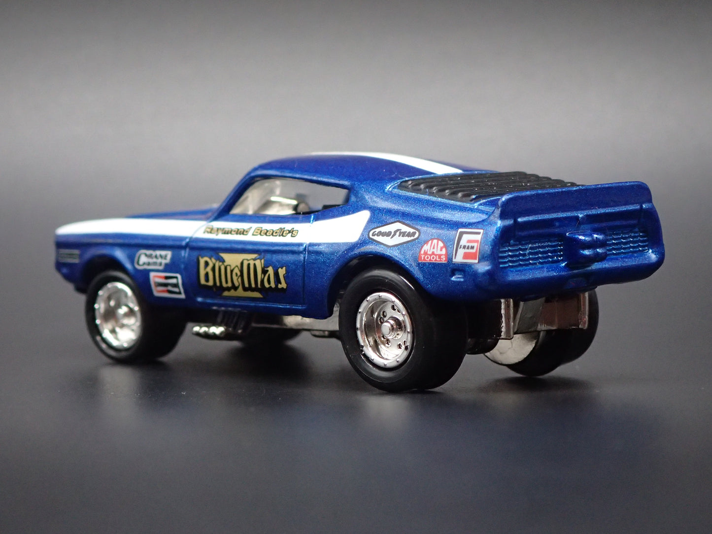 1971 FORD MUSTANG MACH 1 BLUE MAX FUNNY CAR NHRA 1/64 SCALE DIECAST MODEL CAR