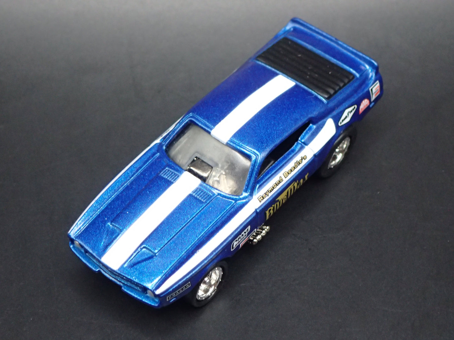 1971 FORD MUSTANG MACH 1 BLUE MAX FUNNY CAR NHRA 1/64 SCALE DIECAST MODEL CAR