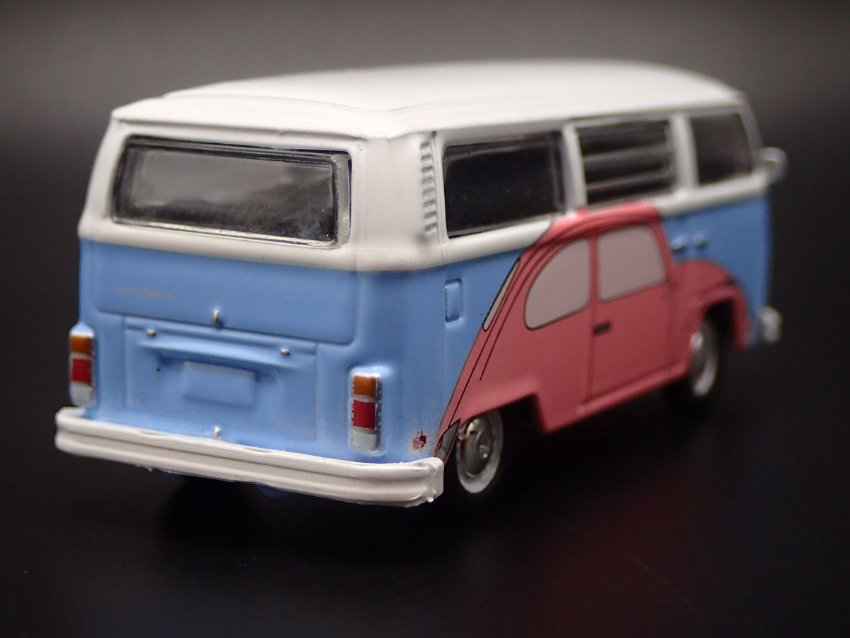 1967-1979 VW VOLKSWAGEN TYPE 2 T2 BUS BLUE 1/64 SCALE DIORAMA DIECAST MODEL CAR