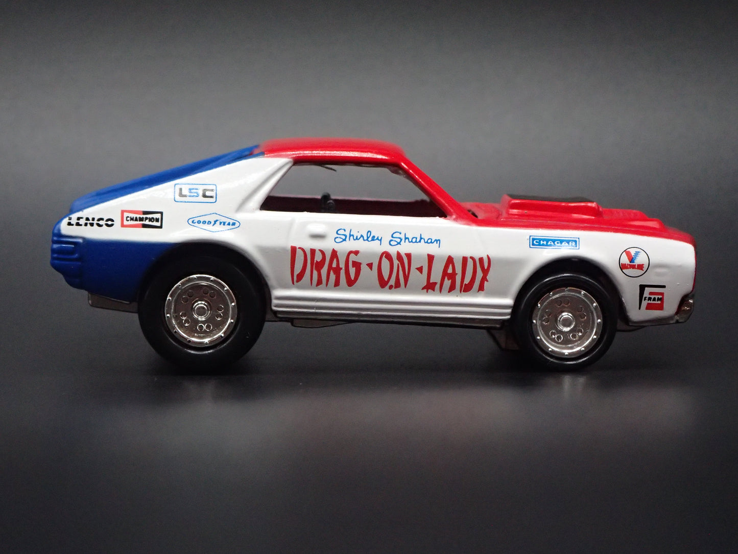 1969 69 AMC AMX DRAG ON LADY NHRA WHITE 1:64 SCALE COLLECTIBLE DIECAST MODEL CAR