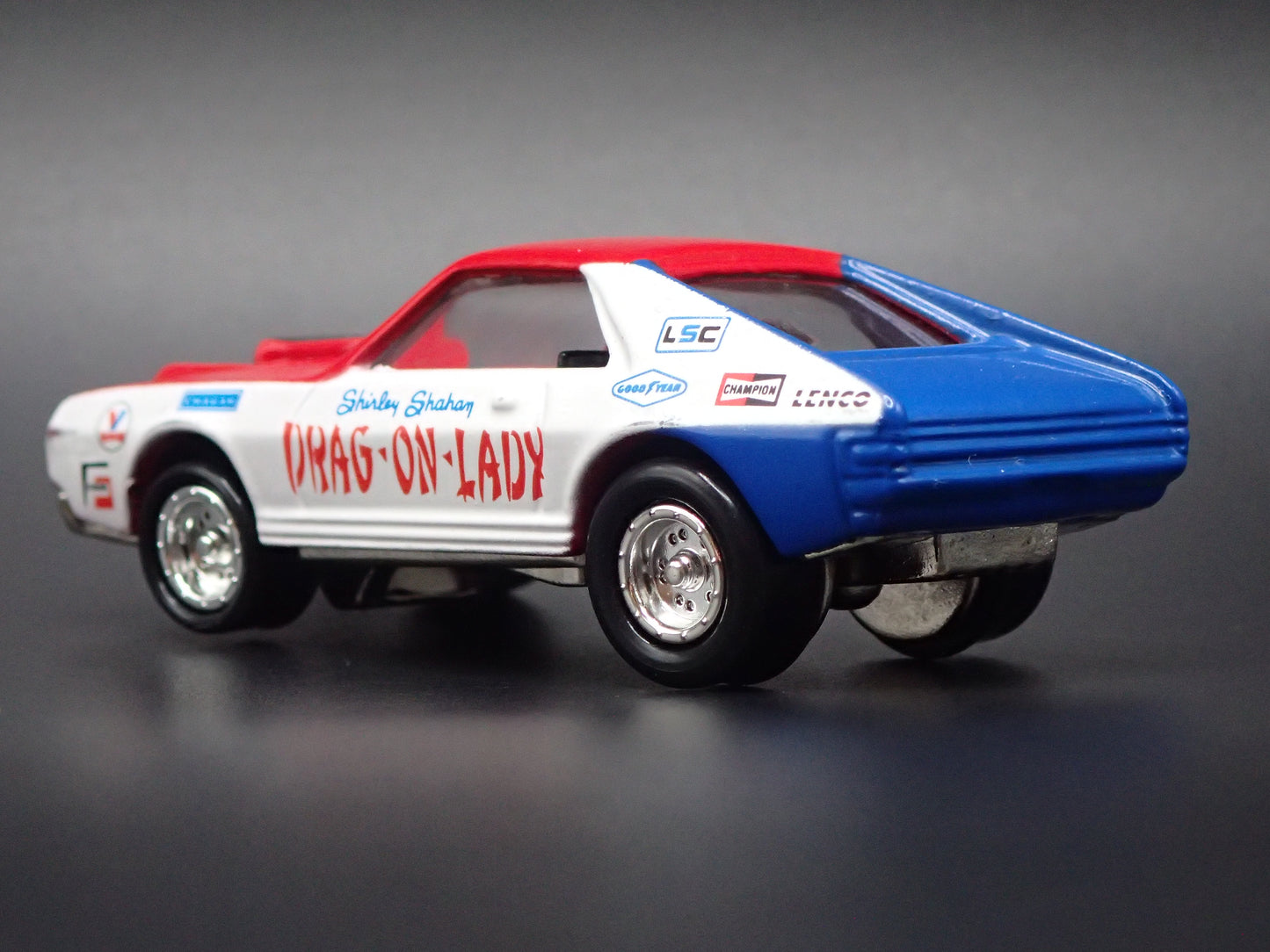 1969 69 AMC AMX DRAG ON LADY NHRA WHITE 1:64 SCALE COLLECTIBLE DIECAST MODEL CAR