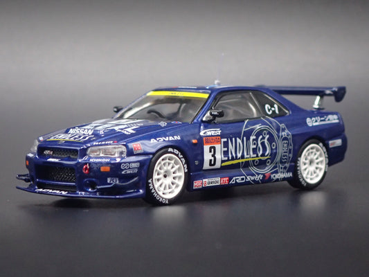 1999-2002 NISSAN SKYLINE GTR R34 #3 ENDLESS ADVAN 1:64 SCALE DIECAST MODEL CAR