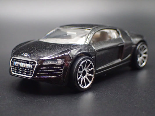 2006-2015 AUDI R8 SUPERCAR BLACK 1:64 SCALE COLLECTIBLE DIORAMA DIECAST MODEL CAR-Burning Rubber Toy Company