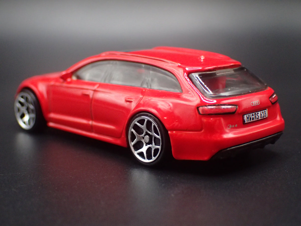 2013-2018 AUDI AVANT RS6 STATION WAGON RED 1/64 SCALE DIORAMA DIECAST MODEL CAR