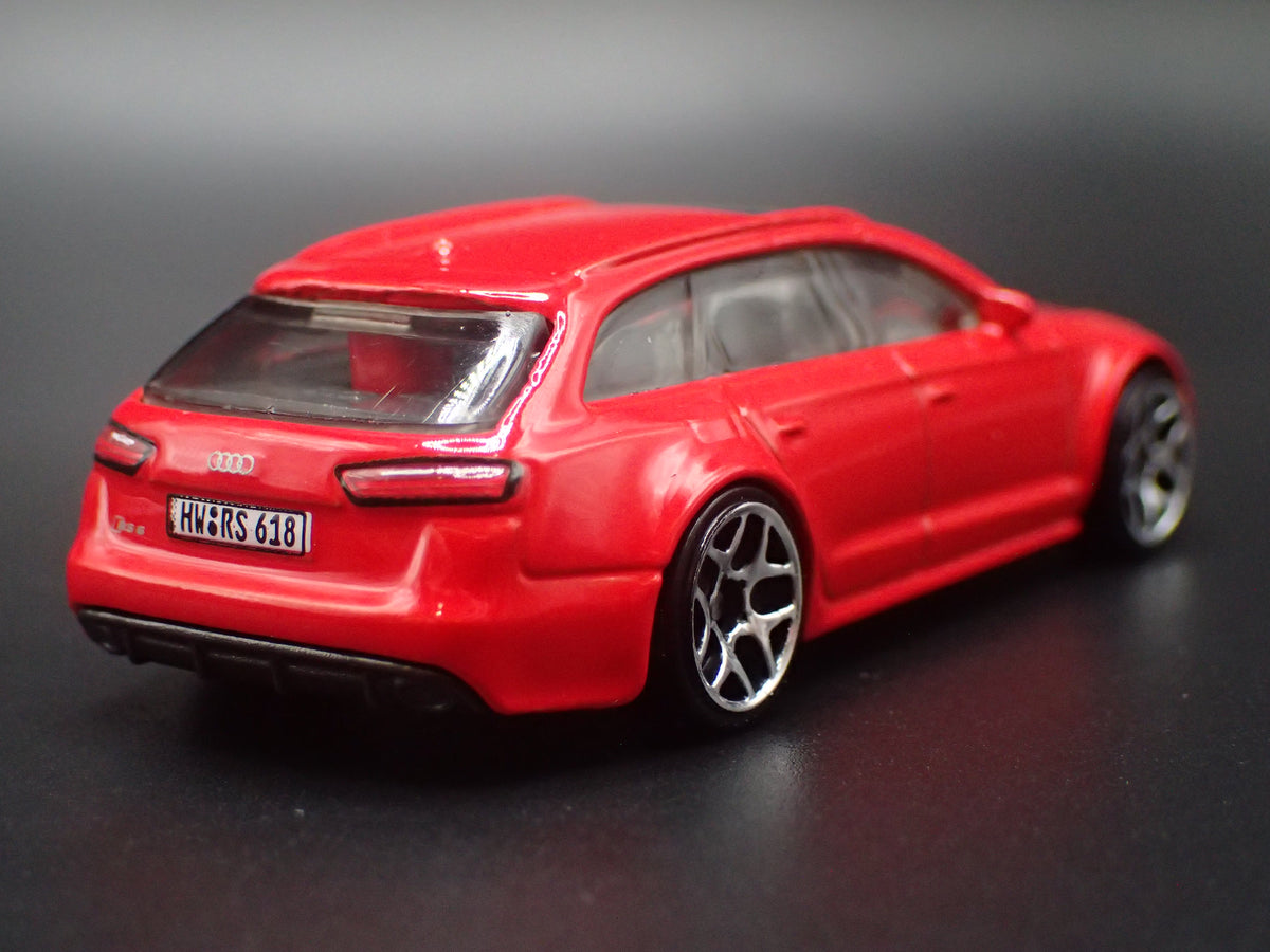 2013-2018 AUDI AVANT RS6 STATION WAGON RED 1/64 SCALE DIORAMA DIECAST MODEL CAR