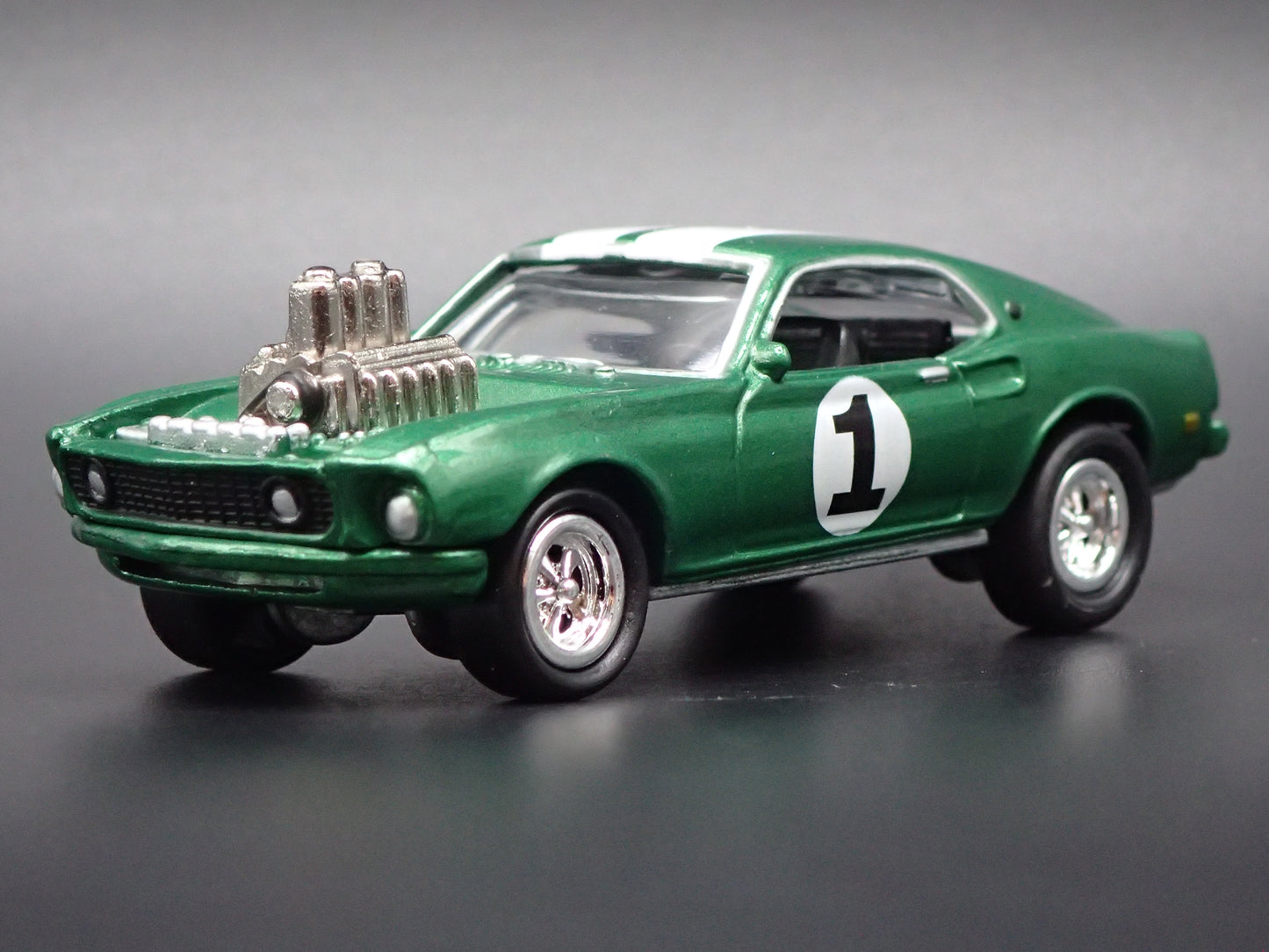 1976 FORD MUSTANG II COBRA ll GREEN 1:64 SCALE COLLECTIBLE DIECAST MODEL CAR