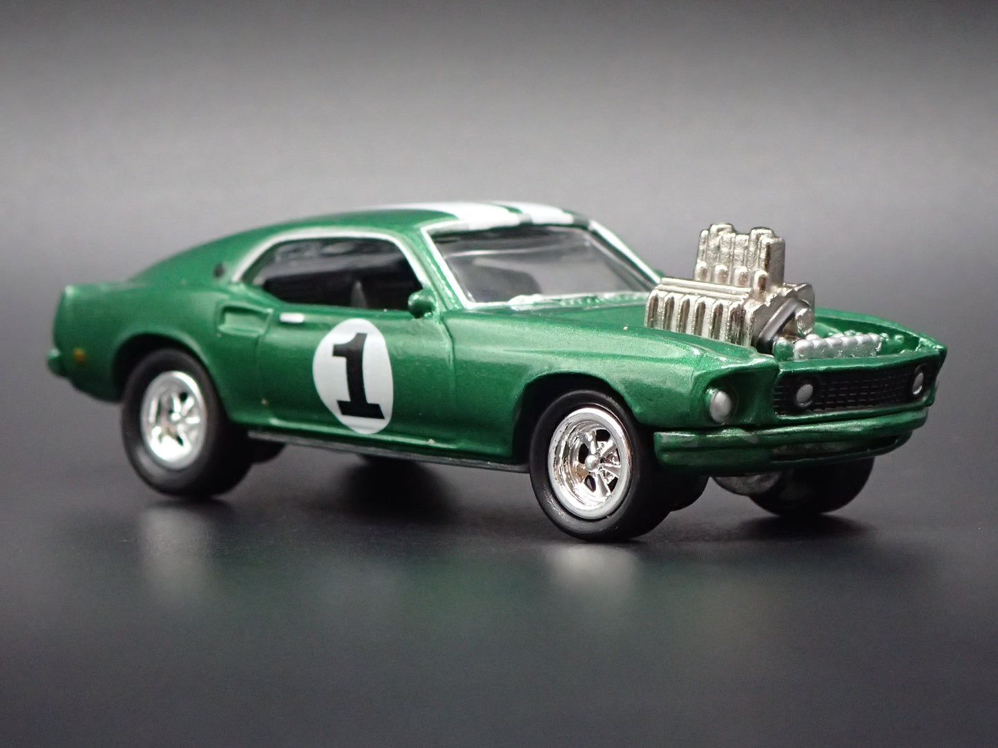 1976 FORD MUSTANG II COBRA ll GREEN 1:64 SCALE COLLECTIBLE DIECAST MODEL CAR