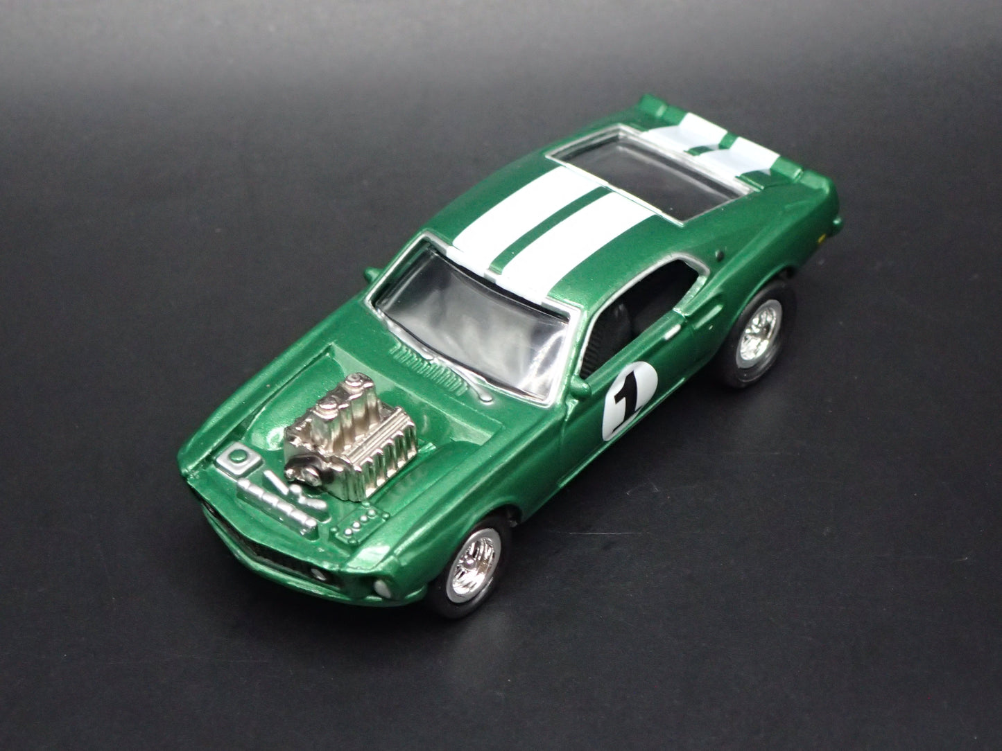 1976 FORD MUSTANG II COBRA ll GREEN 1:64 SCALE COLLECTIBLE DIECAST MODEL CAR