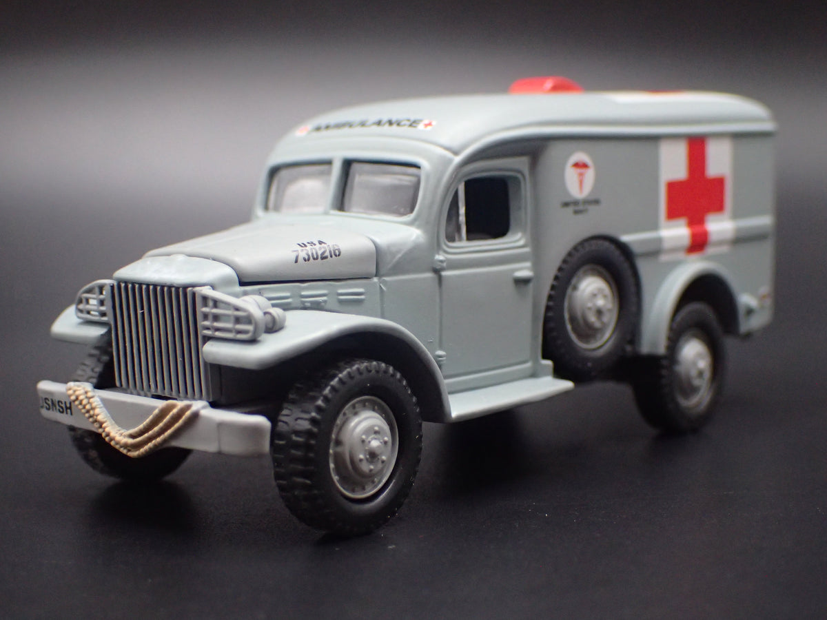 WWII GMC WC54 ARMY MILITARY AMBULANCE GRAY 1:64 SCALE DIORAMA DIECAST MODEL CAR