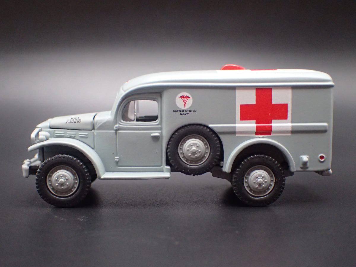 WWII GMC WC54 ARMY MILITARY AMBULANCE GRAY 1:64 SCALE DIORAMA DIECAST MODEL CAR