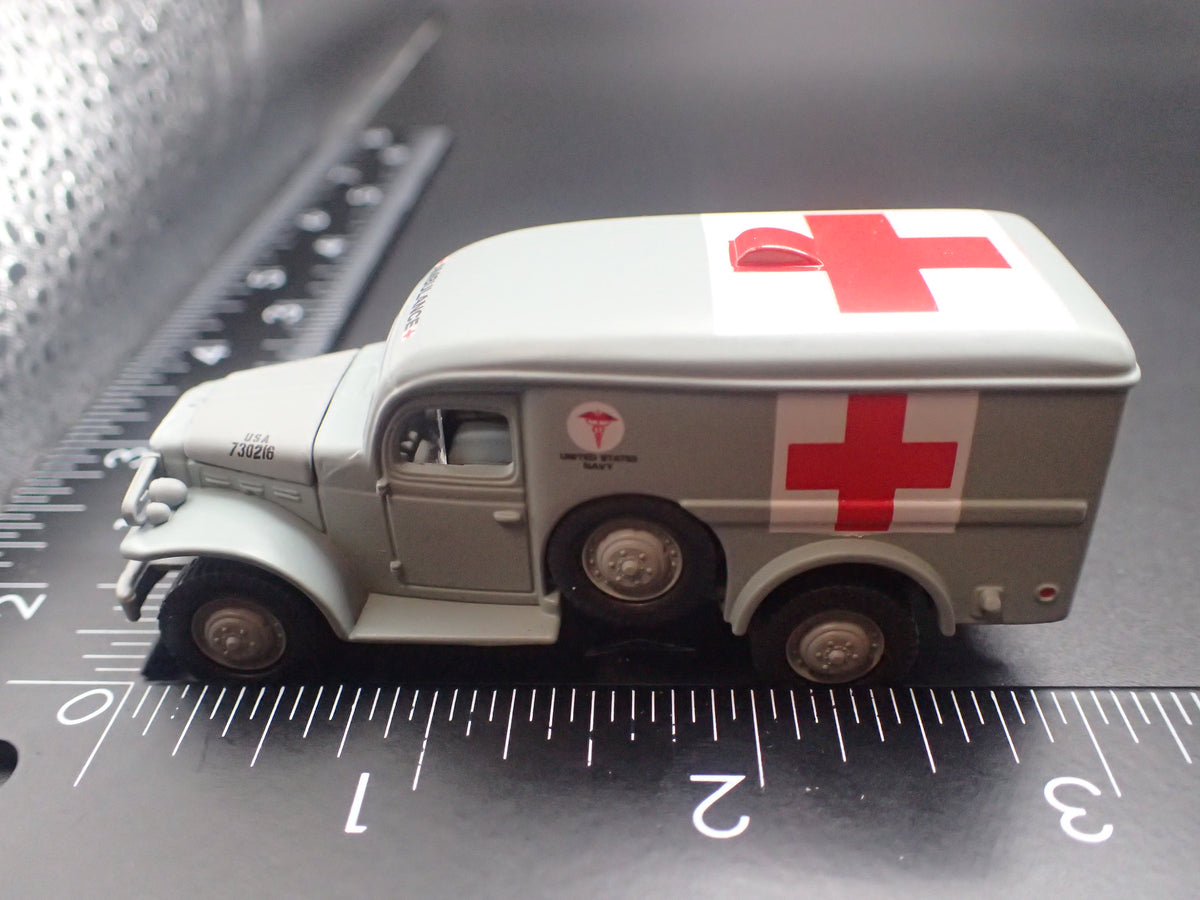 WWII GMC WC54 ARMY MILITARY AMBULANCE GRAY 1:64 SCALE DIORAMA DIECAST MODEL CAR