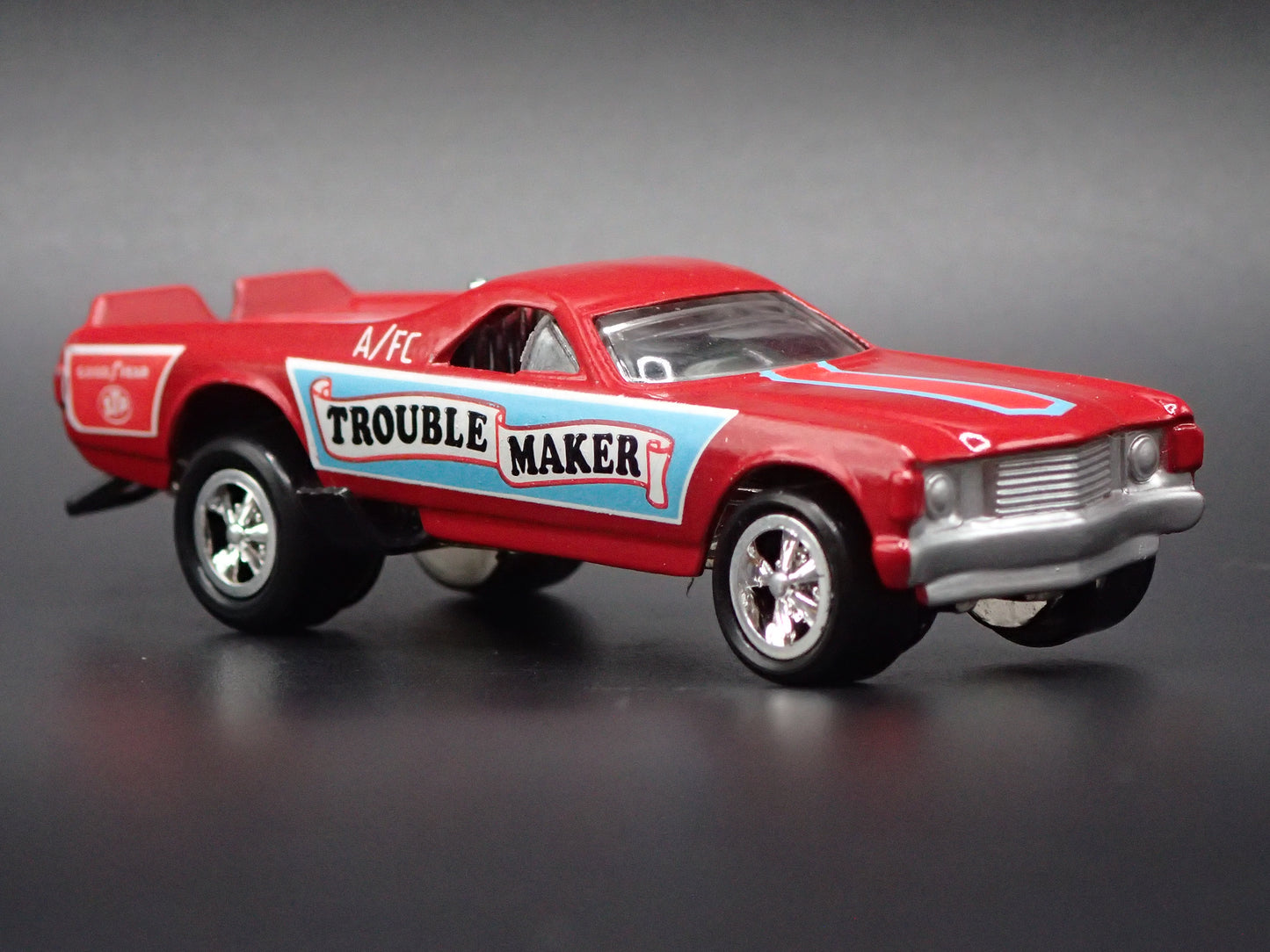 TROUBLE MAKER TOM DANIELS CUSTOM RED 1:64 SCALE DIORAMA DIECAST MODEL CAR