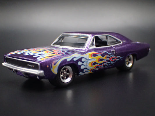 1968 DODGE CHARGER PURPLE 1:64 SCALE COLLECTIBLE DIECAST MODEL CAR