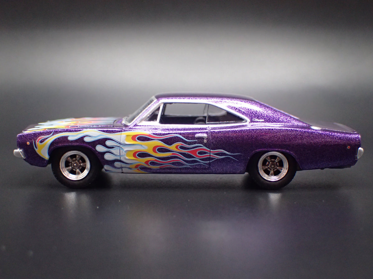 1968 DODGE CHARGER PURPLE 1:64 SCALE COLLECTIBLE DIECAST MODEL CAR