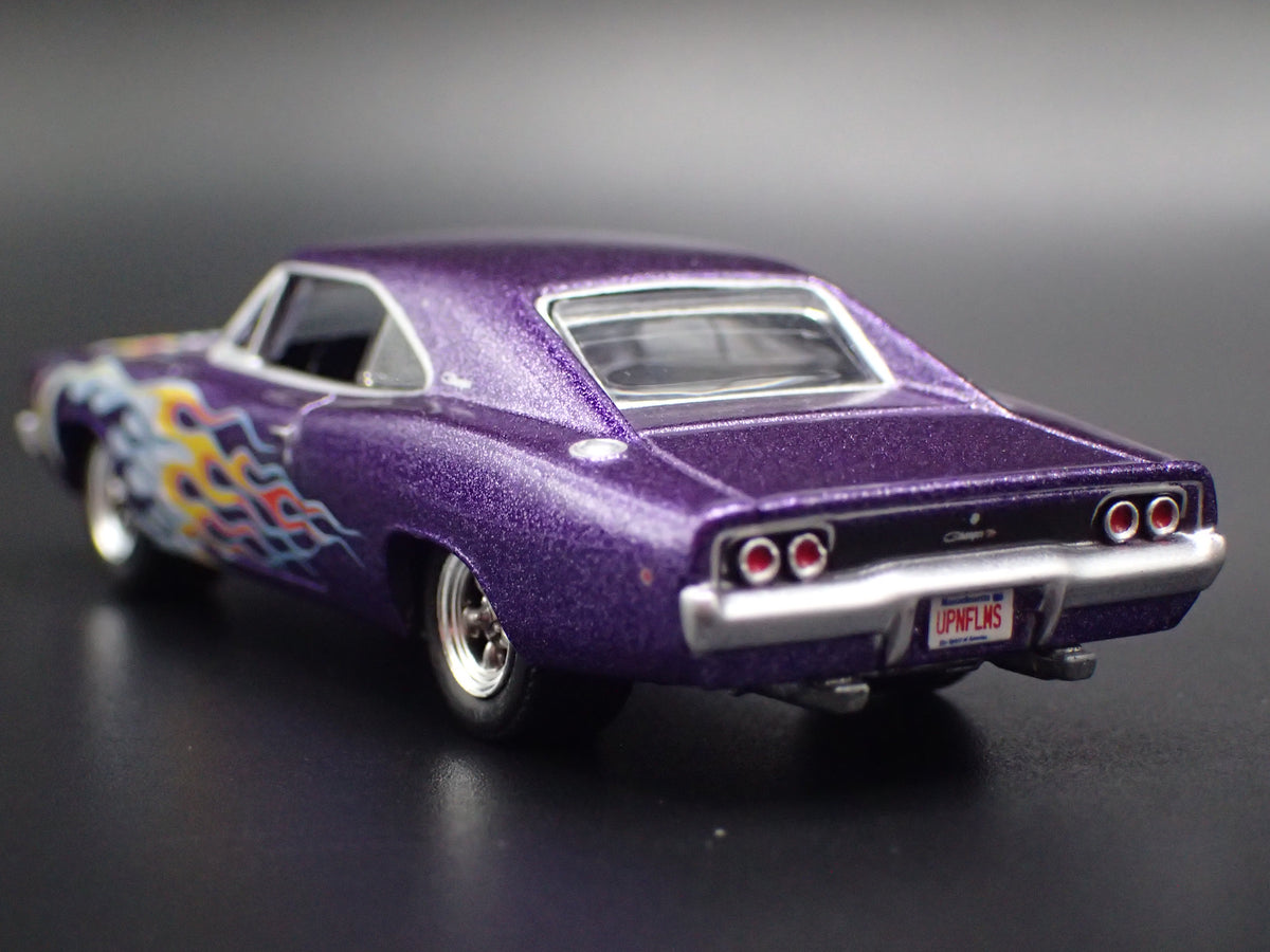 1968 DODGE CHARGER PURPLE 1:64 SCALE COLLECTIBLE DIECAST MODEL CAR