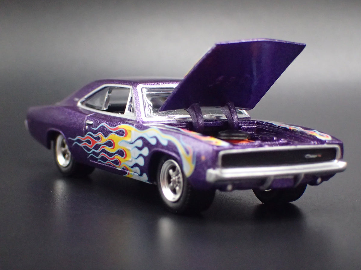1968 DODGE CHARGER PURPLE 1:64 SCALE COLLECTIBLE DIECAST MODEL CAR