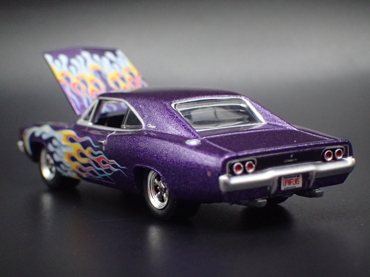 1968 DODGE CHARGER PURPLE 1:64 SCALE COLLECTIBLE DIECAST MODEL CAR