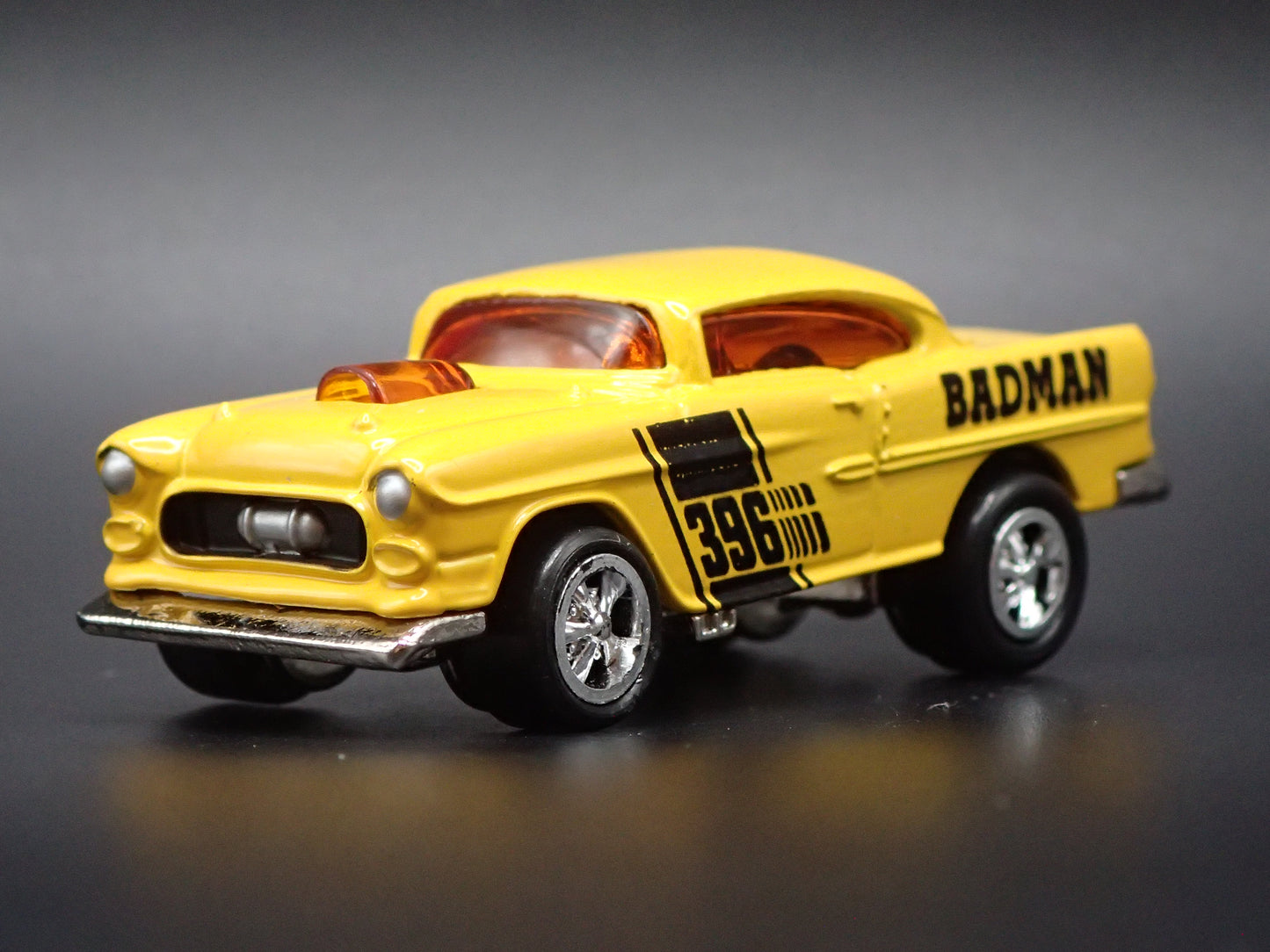 1955 55 CHEVY CHEVROLET BEL AIR BAD MAN 1:64 SCALE DIORAMA DIECAST MODEL CAR