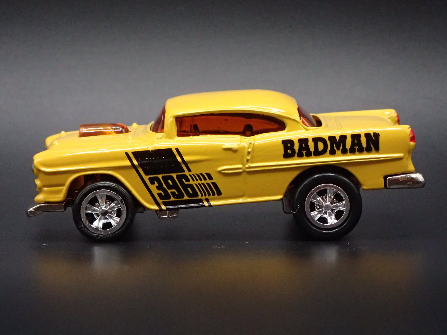 1955 55 CHEVY CHEVROLET BEL AIR BAD MAN 1:64 SCALE DIORAMA DIECAST MODEL CAR