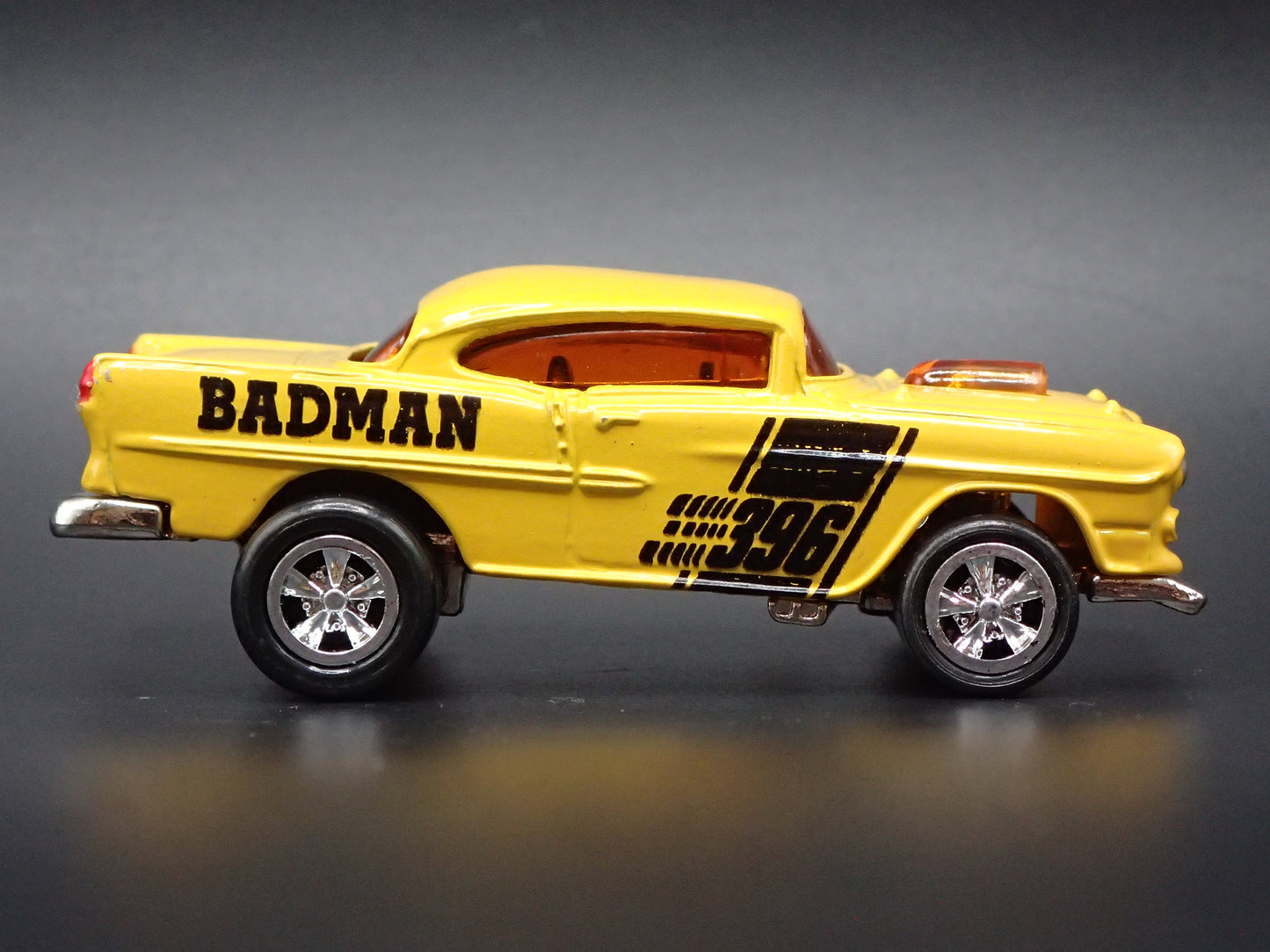 1955 55 CHEVY CHEVROLET BEL AIR BAD MAN 1:64 SCALE DIORAMA DIECAST MODEL CAR