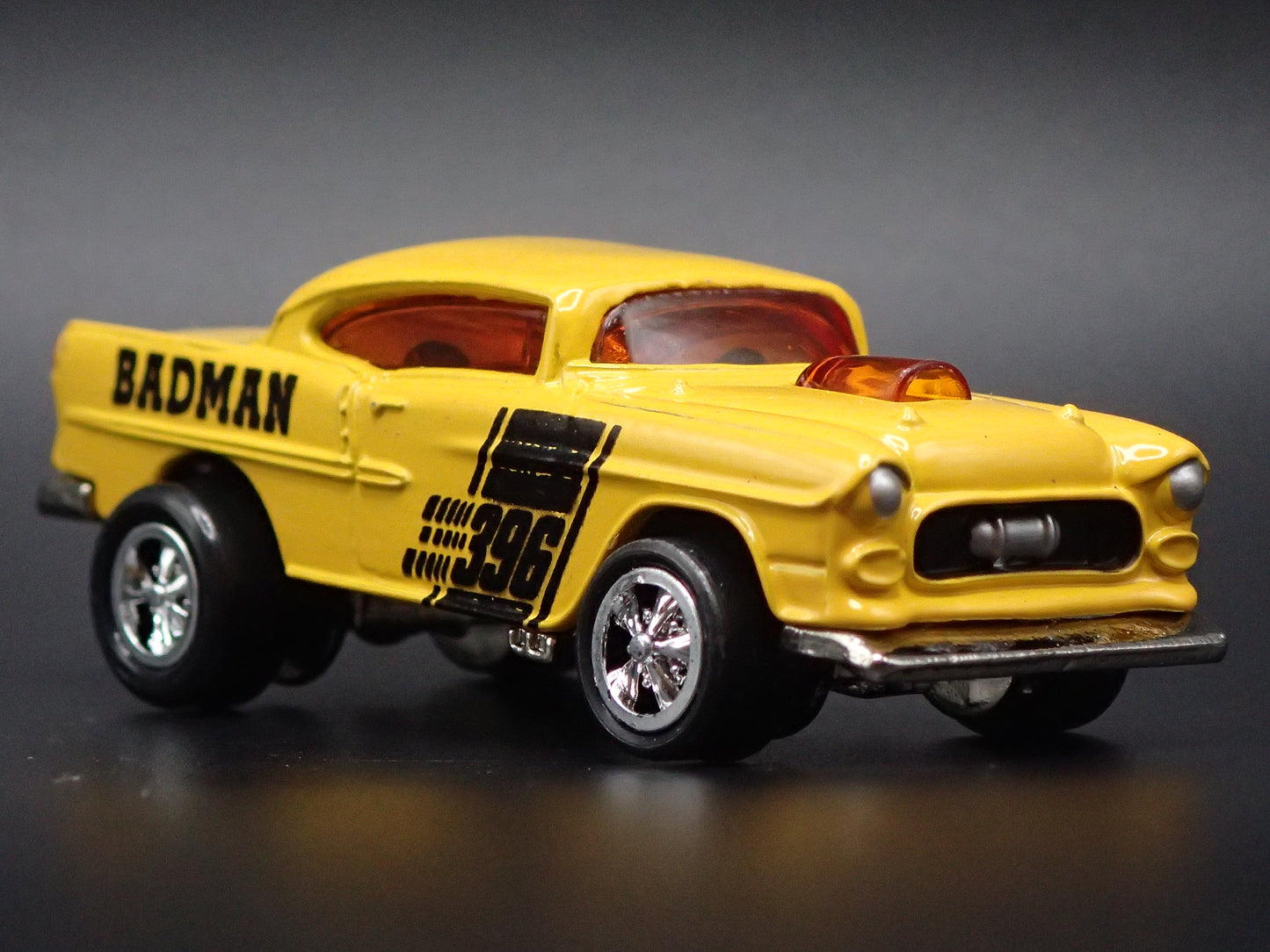 1955 55 CHEVY CHEVROLET BEL AIR BAD MAN 1:64 SCALE DIORAMA DIECAST MODEL CAR