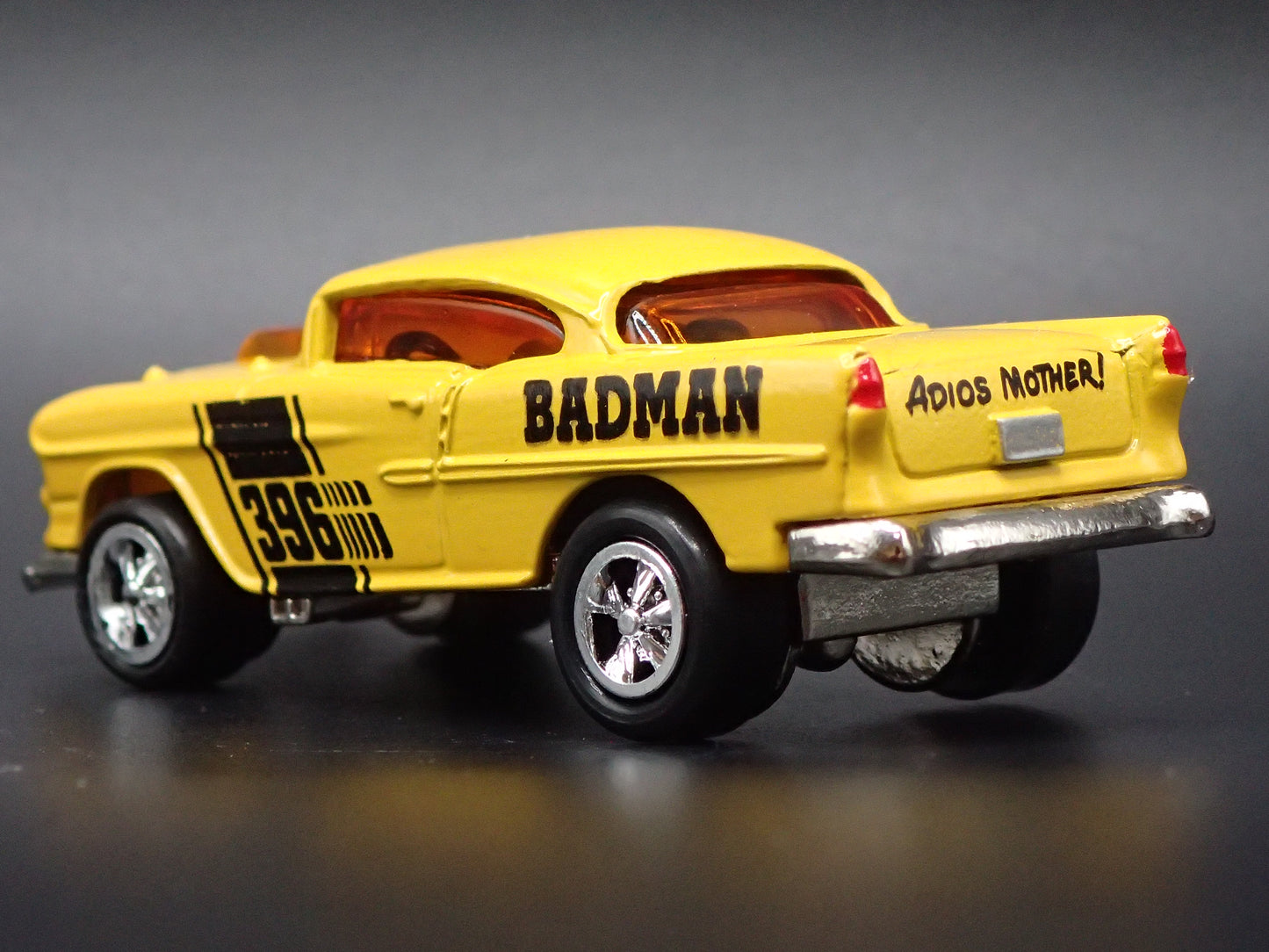 1955 55 CHEVY CHEVROLET BEL AIR BAD MAN 1:64 SCALE DIORAMA DIECAST MODEL CAR
