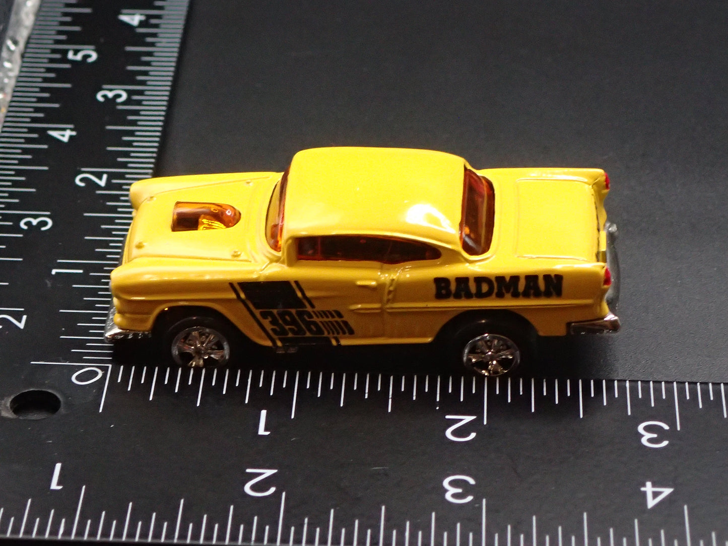 1955 55 CHEVY CHEVROLET BEL AIR BAD MAN 1:64 SCALE DIORAMA DIECAST MODEL CAR