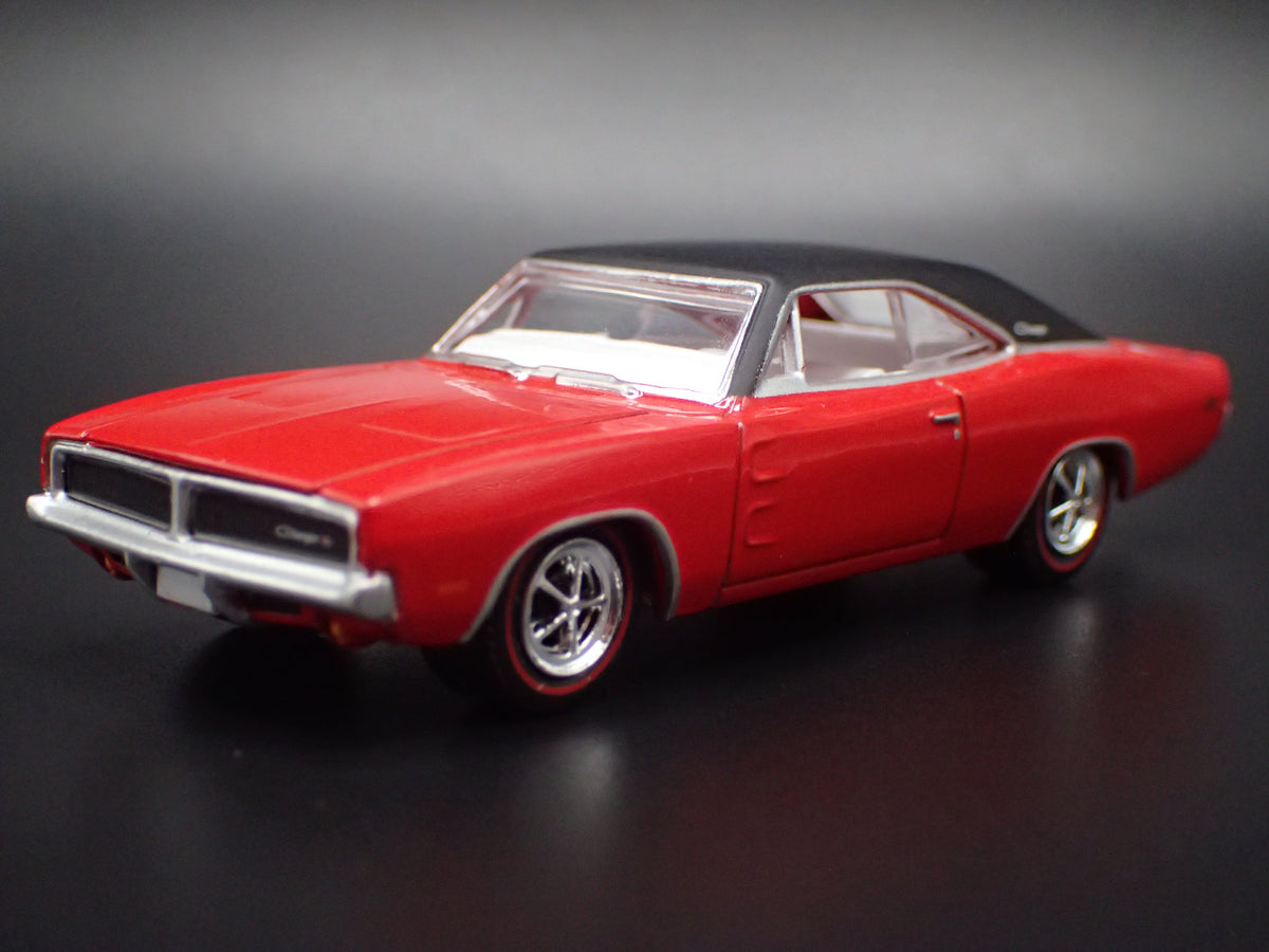 1969 69 DODGE CHARGER RED 1:64 SCALE COLLECTIBLE DIORAMA DIECAST MODEL CAR