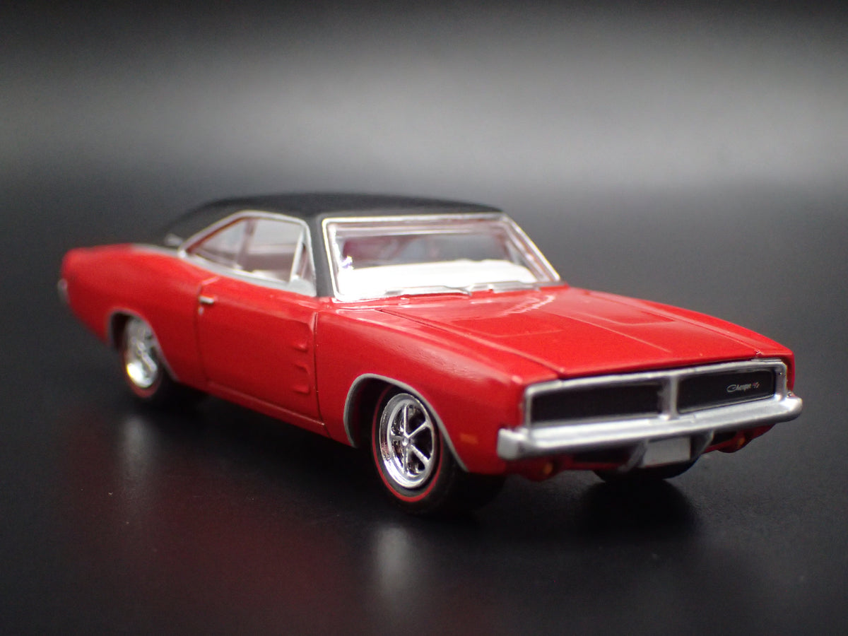 1969 69 DODGE CHARGER RED 1:64 SCALE COLLECTIBLE DIORAMA DIECAST MODEL CAR