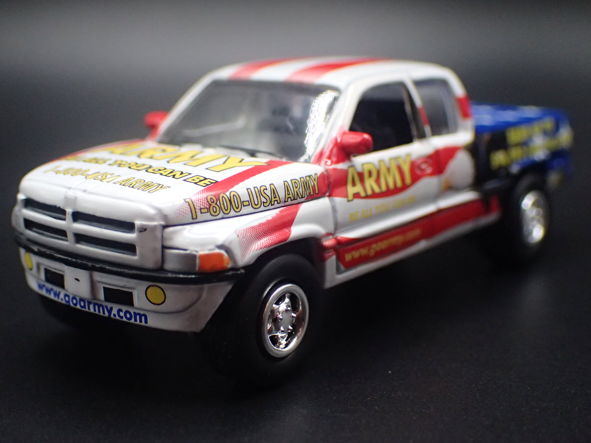 1994-2001 DODGE RAM 1500 PICKUP TRUCK US ARMY 1/64 SCALE DIECAST MODEL CAR