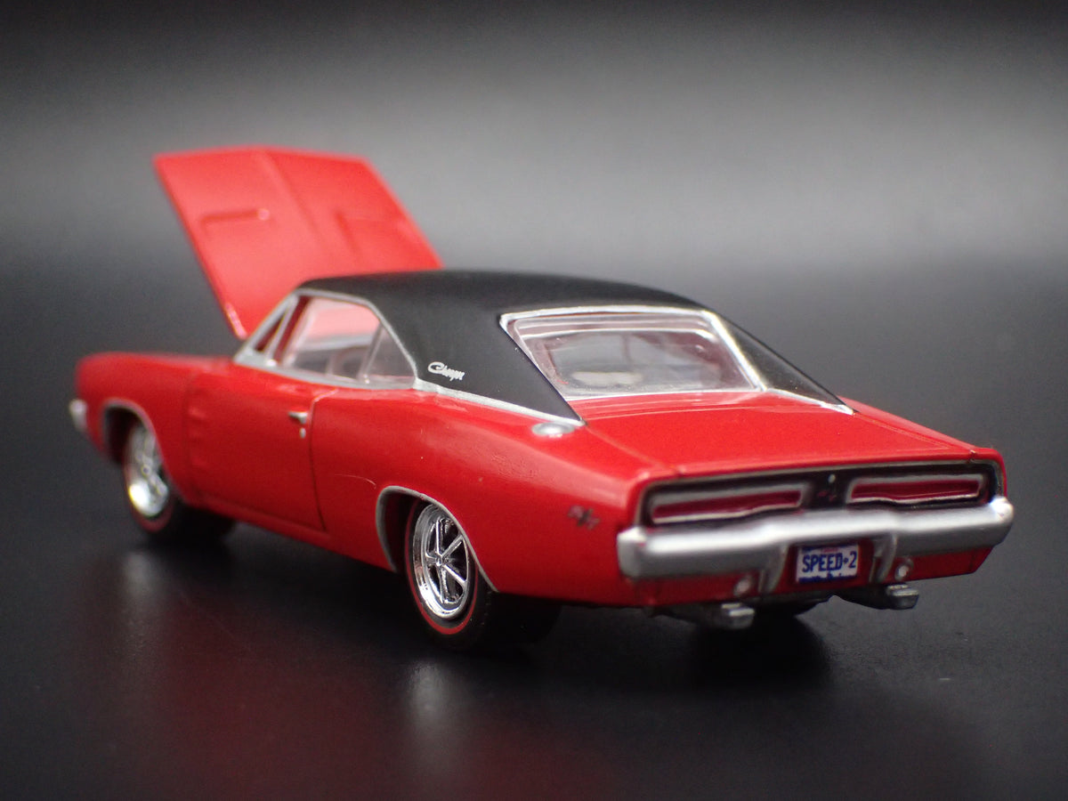 1969 69 DODGE CHARGER RED 1:64 SCALE COLLECTIBLE DIORAMA DIECAST MODEL CAR