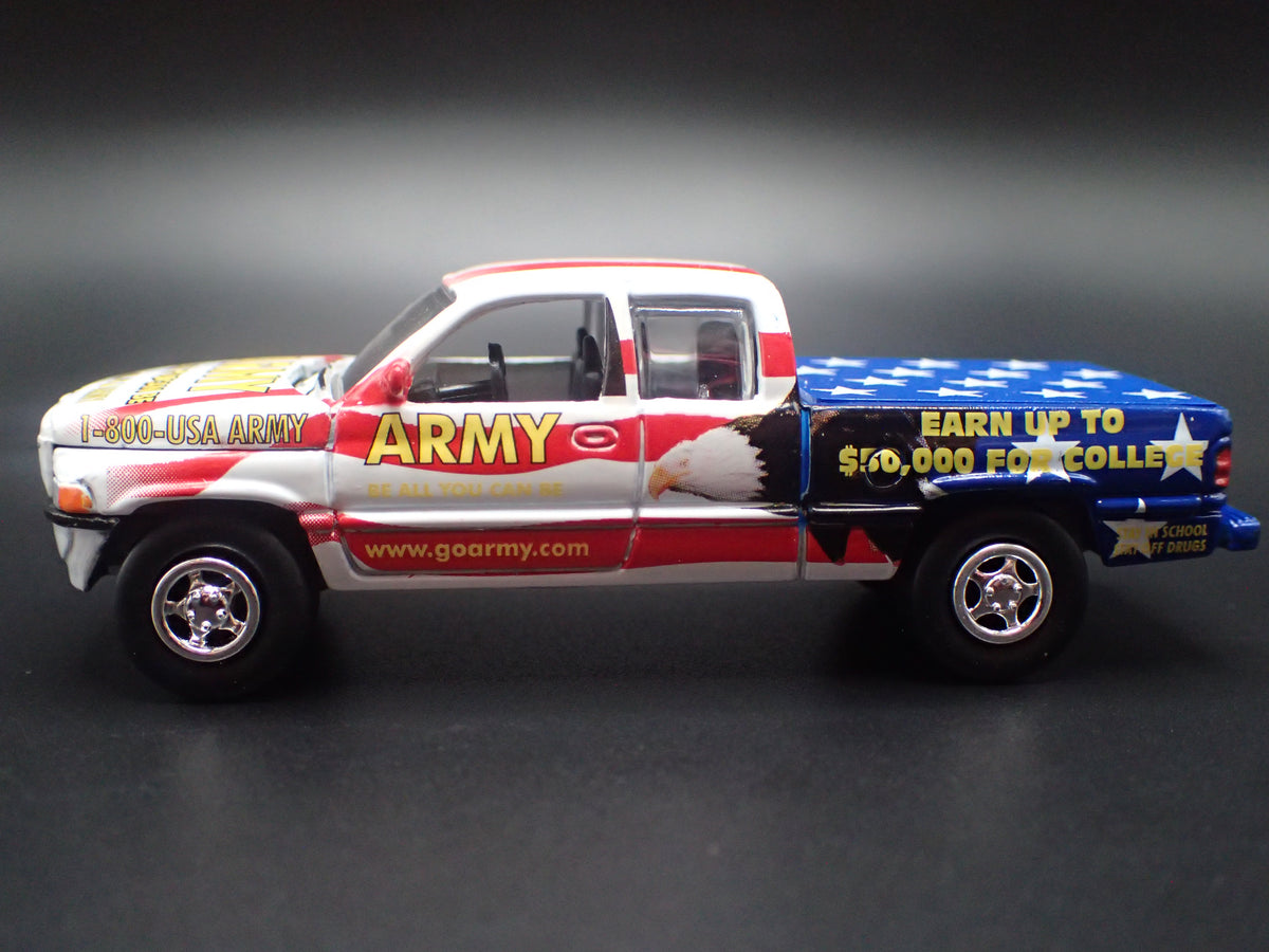 1994-2001 DODGE RAM 1500 PICKUP TRUCK US ARMY 1/64 SCALE DIECAST MODEL CAR