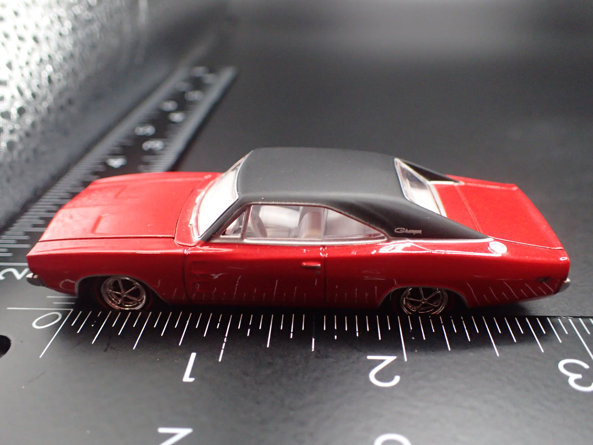1969 69 DODGE CHARGER RED 1:64 SCALE COLLECTIBLE DIORAMA DIECAST MODEL CAR