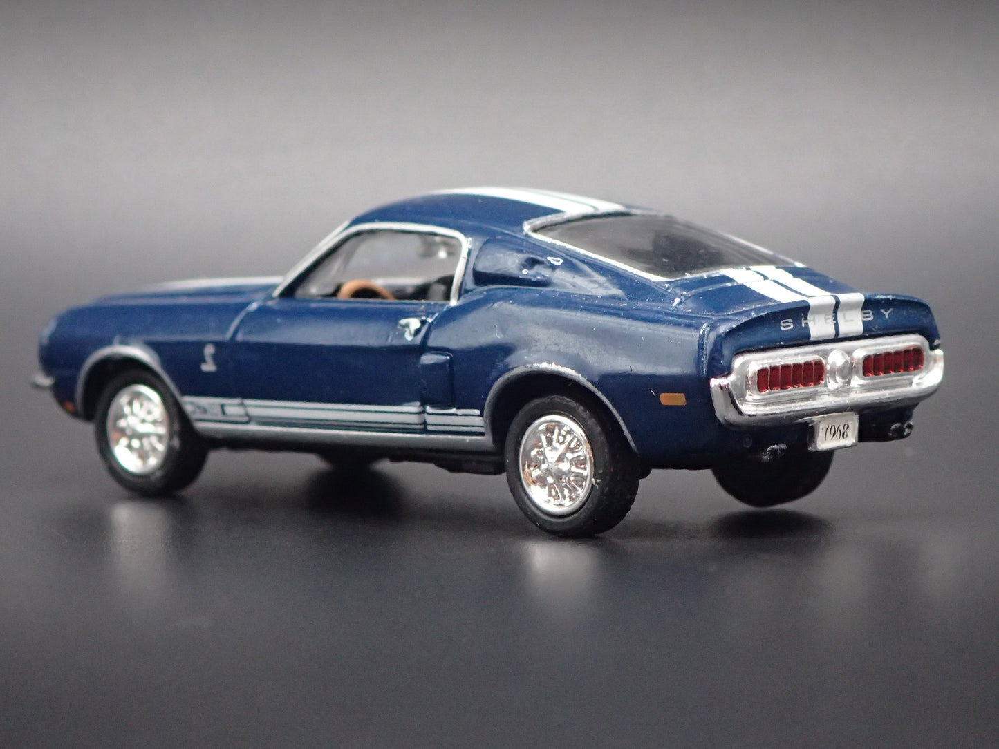 1968 68 FORD MUSTANG SHELBY GT500 BLUE 1:64 SCALE DIORAMA DIECAST MODEL CAR