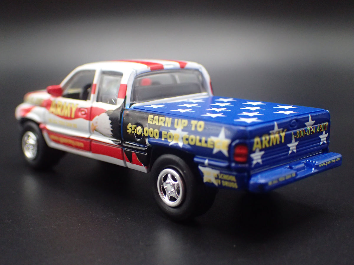 1994-2001 DODGE RAM 1500 PICKUP TRUCK US ARMY 1/64 SCALE DIECAST MODEL CAR