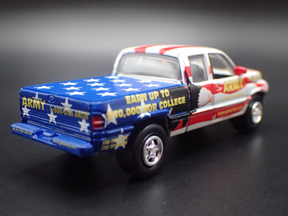 1994-2001 DODGE RAM 1500 PICKUP TRUCK US ARMY 1/64 SCALE DIECAST MODEL CAR